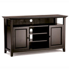 Solid Wood Transitional TV Stand with Storage & Cord Management, 54" Wide