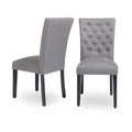 Upholstered Armless Button-Tufted Parson Dining Chairs, Set of 2