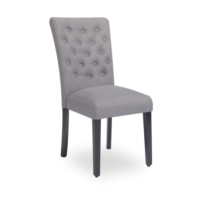 Upholstered Armless Button-Tufted Parson Dining Chairs, Set of 2