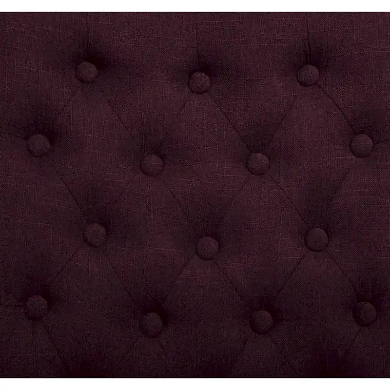 Upholstered Armless Button-Tufted Parson Dining Chairs, Set of 2