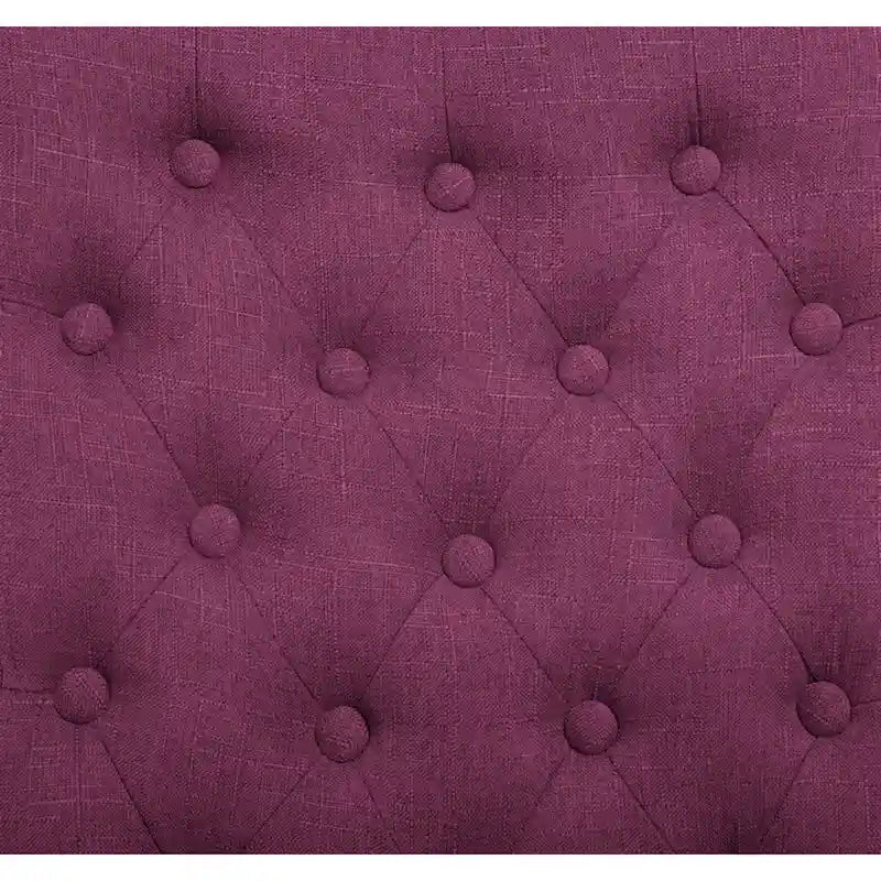 Upholstered Armless Button-Tufted Parson Dining Chairs, Set of 2