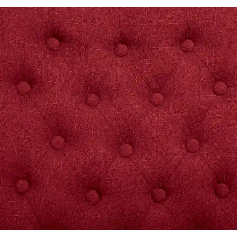 Upholstered Armless Button-Tufted Parson Dining Chairs, Set of 2