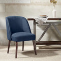 Rounded Back Dining Chair with Espresso Frame & High-Density Foam Seat