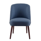 Rounded Back Dining Chair with Espresso Frame & High-Density Foam Seat