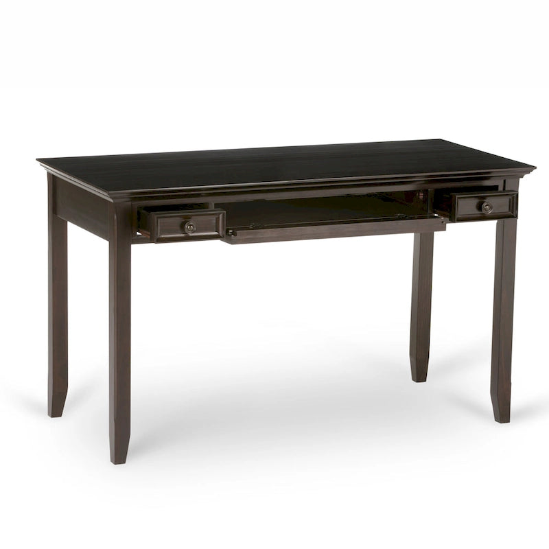 Solid Wood Transitional Desk with Keyboard Tray & Drawers, 54" Wide