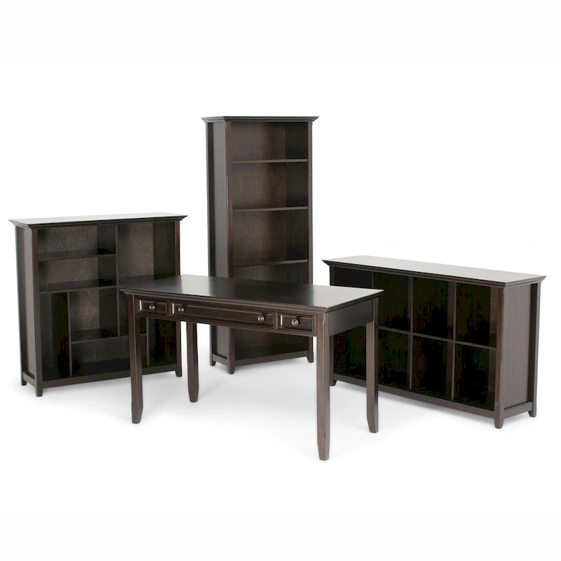Solid Wood Transitional Desk with Keyboard Tray & Drawers, 54" Wide