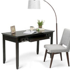 Solid Wood Transitional Desk with Keyboard Tray & Drawers, 54" Wide