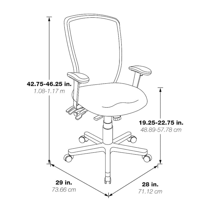 Pro-Line II ProGrid Black Breathable Fixed Back Office Chair