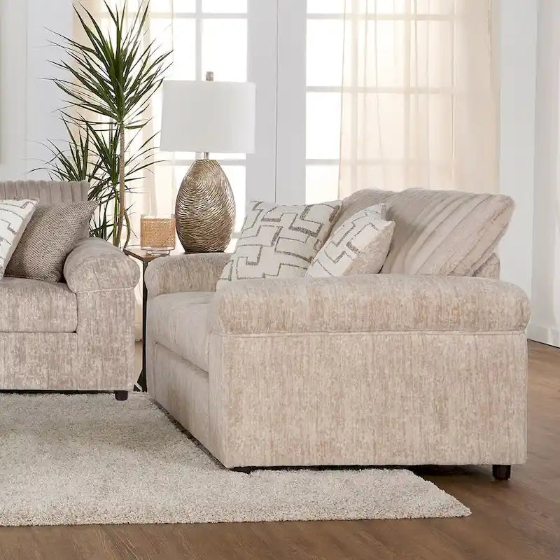 Wide Wale Corduroy 4-Piece Living Room Set: Sofa, Loveseat, Cuddle Chair & Ottoman