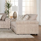 Wide Wale Corduroy 4-Piece Living Room Set: Sofa, Loveseat, Cuddle Chair & Ottoman