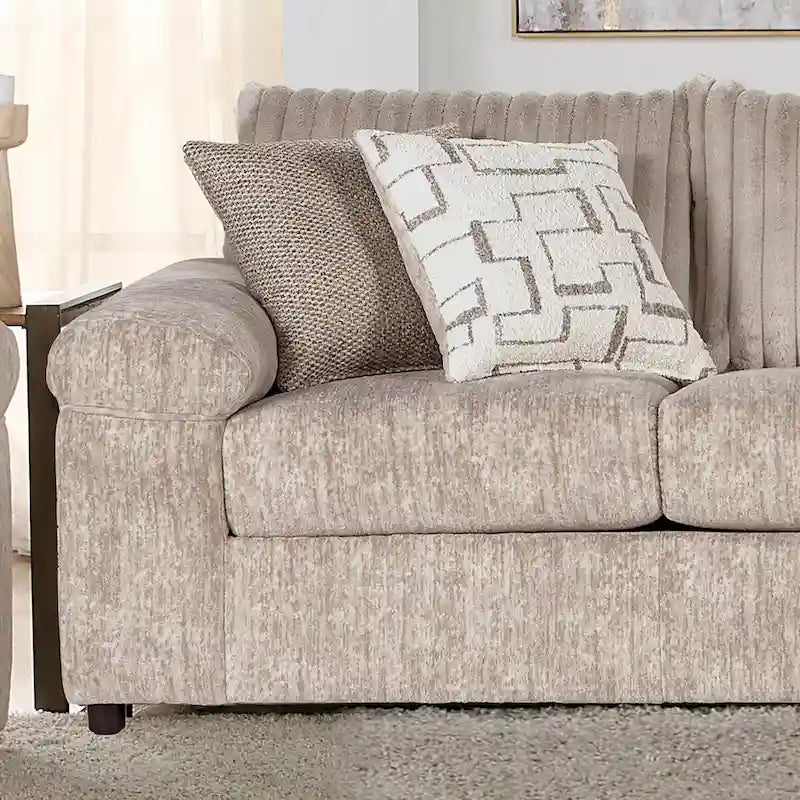 Wide Wale Corduroy 4-Piece Living Room Set: Sofa, Loveseat, Cuddle Chair & Ottoman