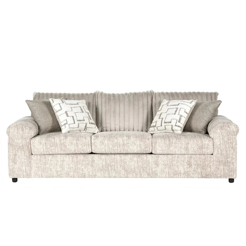 Wide Wale Corduroy 4-Piece Living Room Set: Sofa, Loveseat, Cuddle Chair & Ottoman