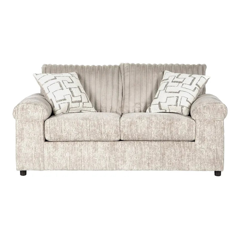 Wide Wale Corduroy 4-Piece Living Room Set: Sofa, Loveseat, Cuddle Chair & Ottoman