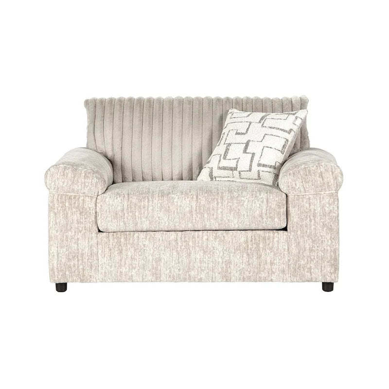 Wide Wale Corduroy 4-Piece Living Room Set: Sofa, Loveseat, Cuddle Chair & Ottoman