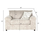 Wide Wale Corduroy 4-Piece Living Room Set: Sofa, Loveseat, Cuddle Chair & Ottoman