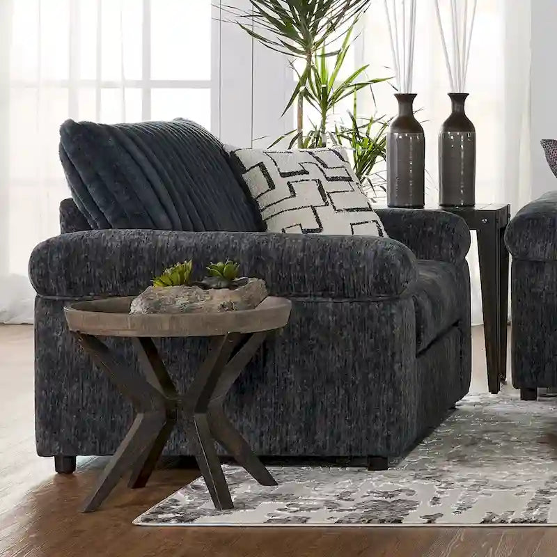 Wide Wale Corduroy 4-Piece Living Room Set: Sofa, Loveseat, Cuddle Chair & Ottoman