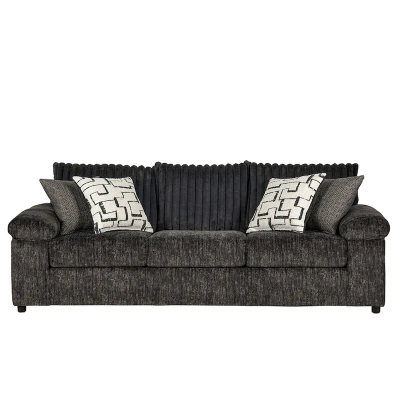 Wide Wale Corduroy 4-Piece Living Room Set: Sofa, Loveseat, Cuddle Chair & Ottoman