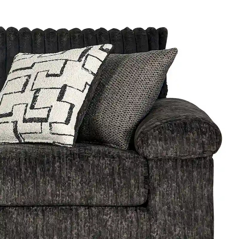 Wide Wale Corduroy 4-Piece Living Room Set: Sofa, Loveseat, Cuddle Chair & Ottoman