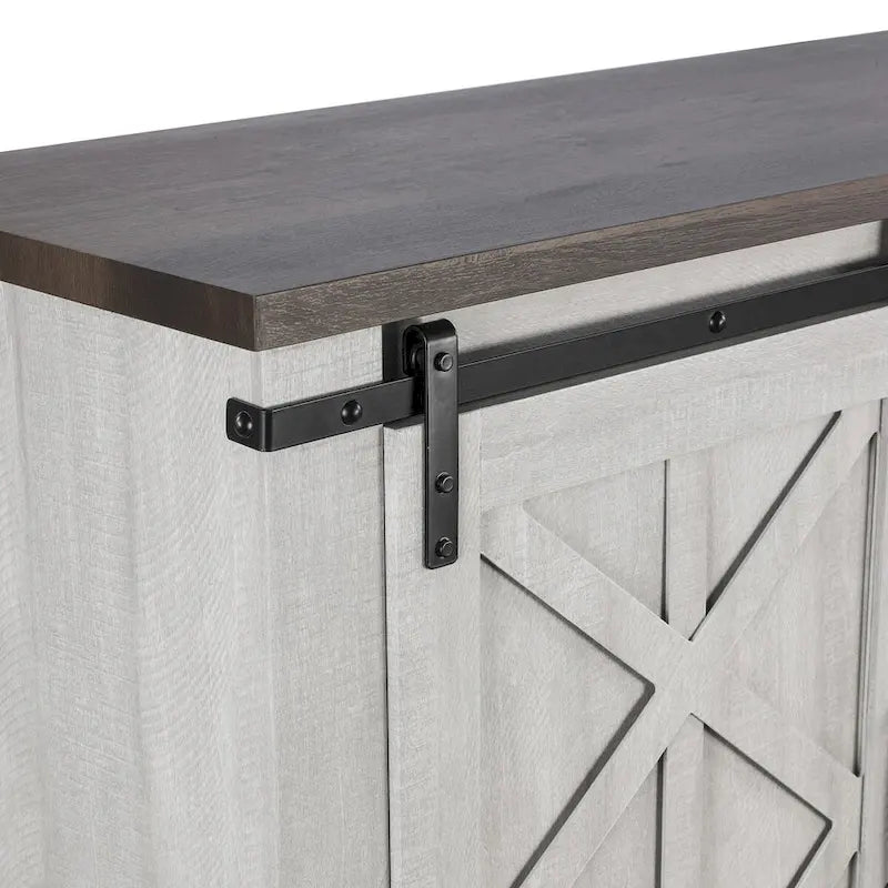 58 Farmhouse Sliding Barn Door TV Stand - Fits TVs up to 65 - 58 in Width