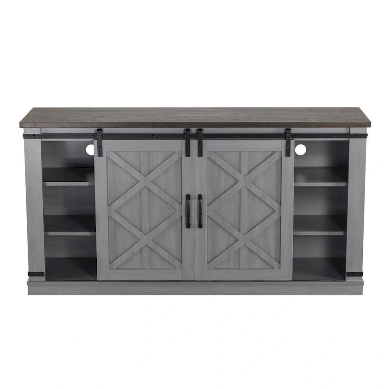 58 Farmhouse Sliding Barn Door TV Stand - Fits TVs up to 65 - 58 in Width