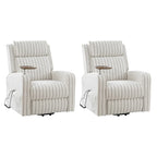 Power Lift Recliner with Massage, Heat, Wood Tray & USB Charging, Set of 2