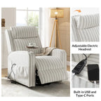Power Lift Recliner with Massage, Heat, Wood Tray & USB Charging, Set of 2